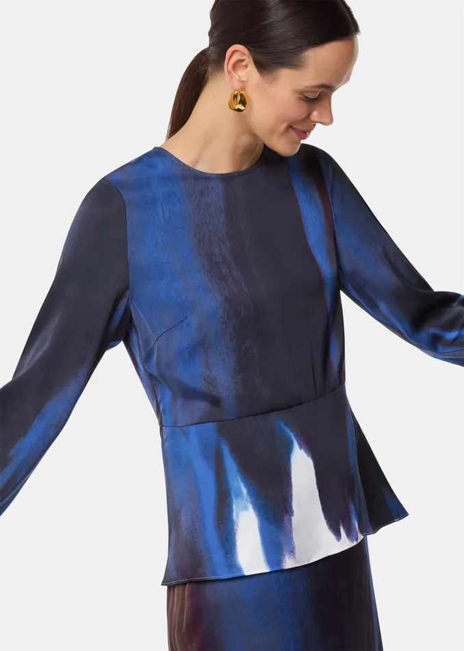 Women Tops Whistles Multicolour Ice Dye Print Top