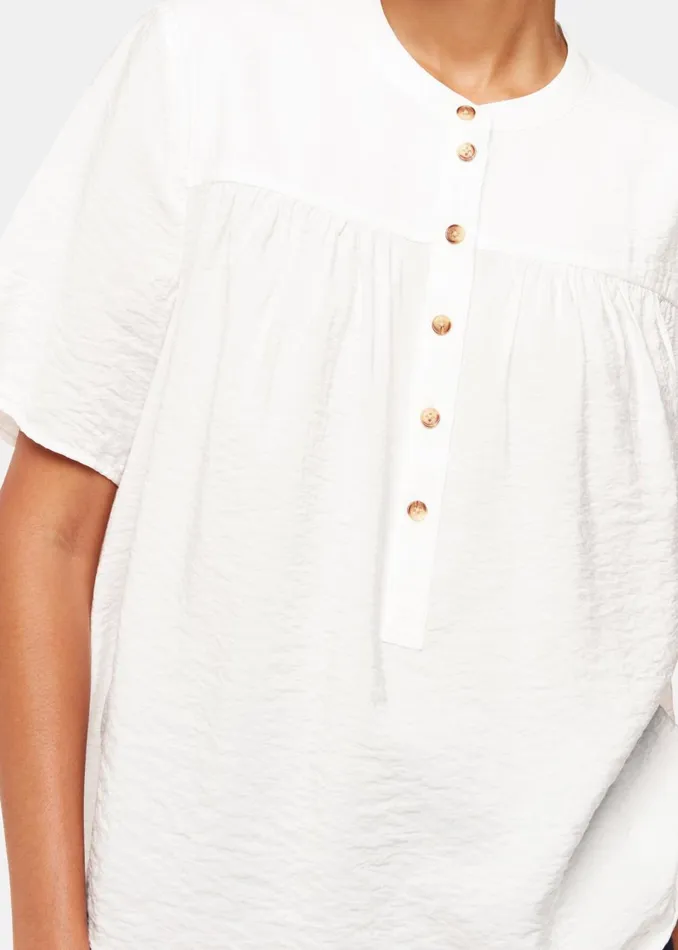 Women Tops Whistles White Freda Short Sleeve Top