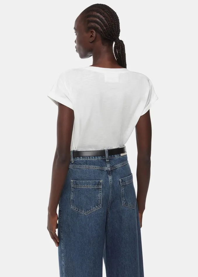 Women Tops Whistles White Wilma Scoop Neck TShirt