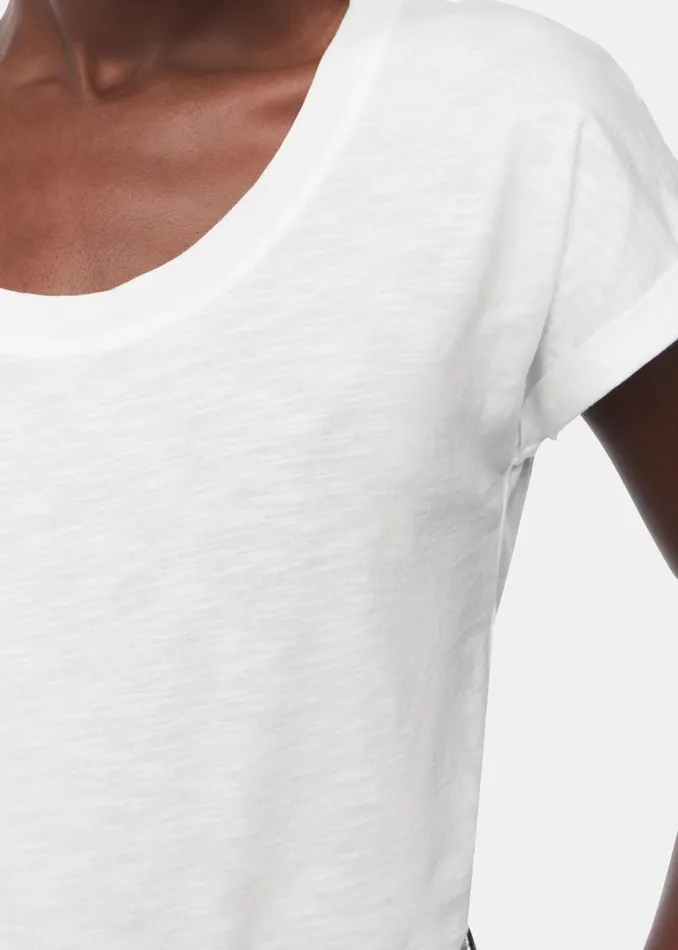 Women Tops Whistles White Wilma Scoop Neck TShirt