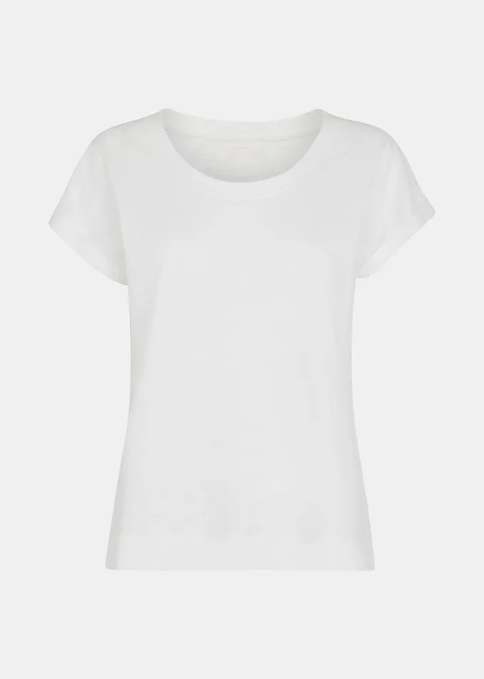 Women Tops Whistles White Wilma Scoop Neck TShirt
