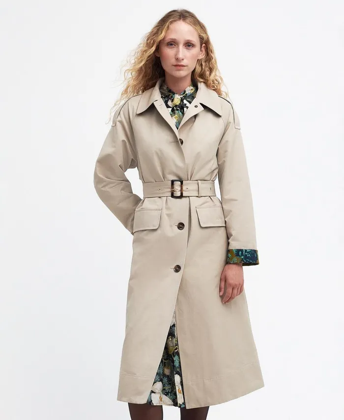 Women Trench Coats Barbour X House Of Hackney Queensbridge Showerproof Trench Coat Light Fawnopia