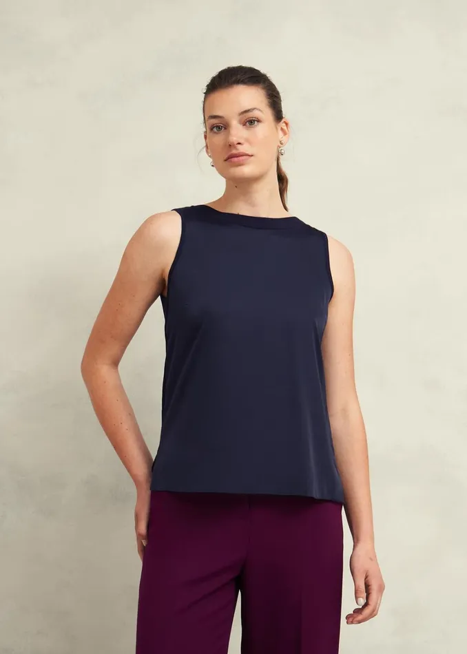 Women Trina Knitted Top Hobbs Navy Hobbs Tops