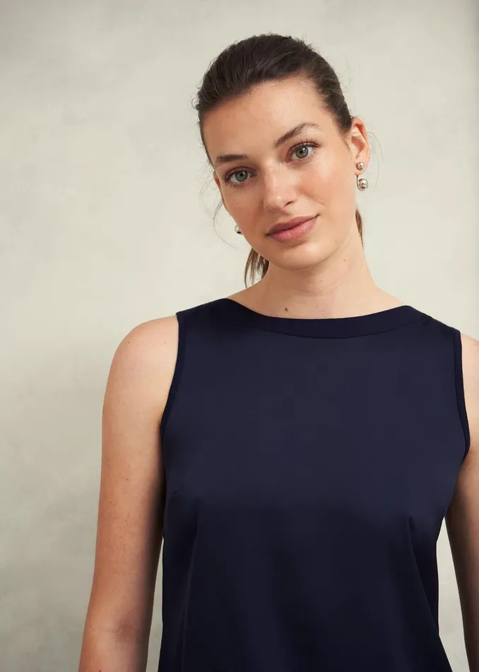 Women Trina Knitted Top Hobbs Navy Hobbs Tops