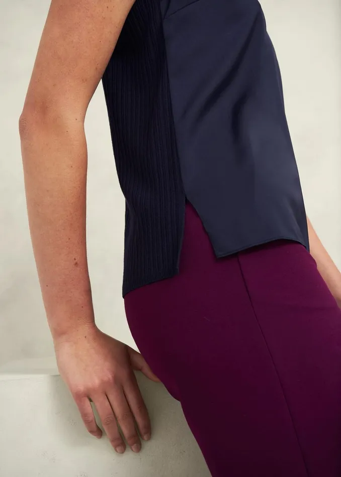 Women Trina Knitted Top Hobbs Navy Hobbs Tops
