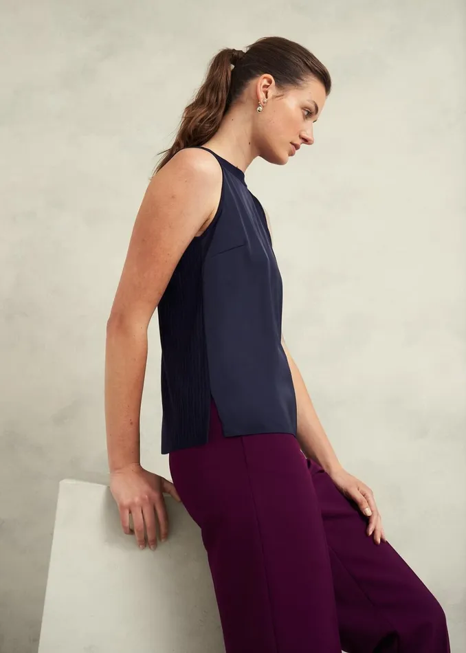 Women Trina Knitted Top Hobbs Navy Hobbs Tops