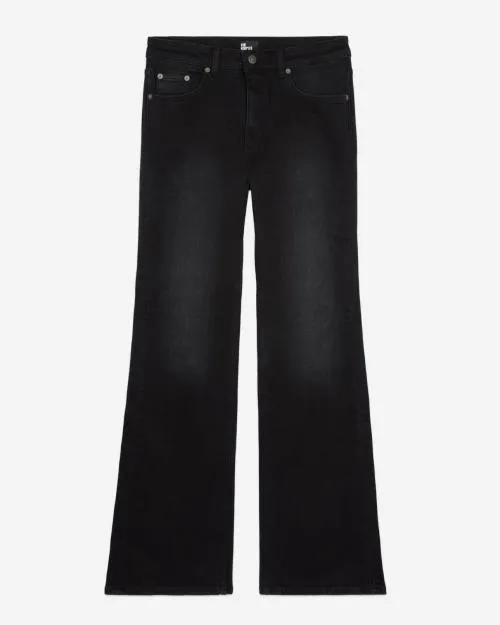Women Trousers and Jeans The Kooples Black Flare Jeans Black Washed
