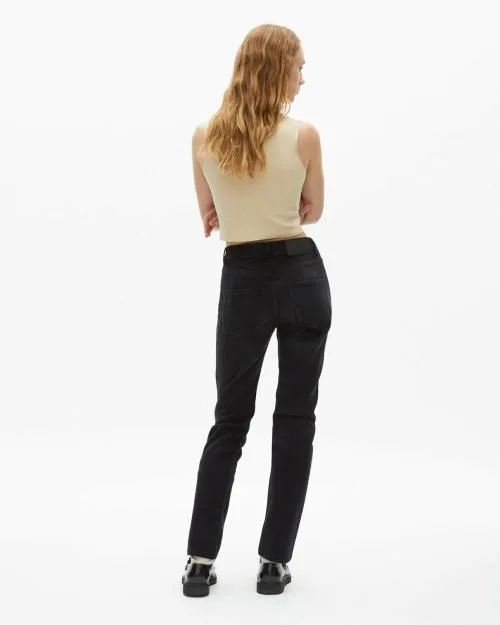 Women Trousers and Jeans The Kooples Black Slim Jeans Black Washed