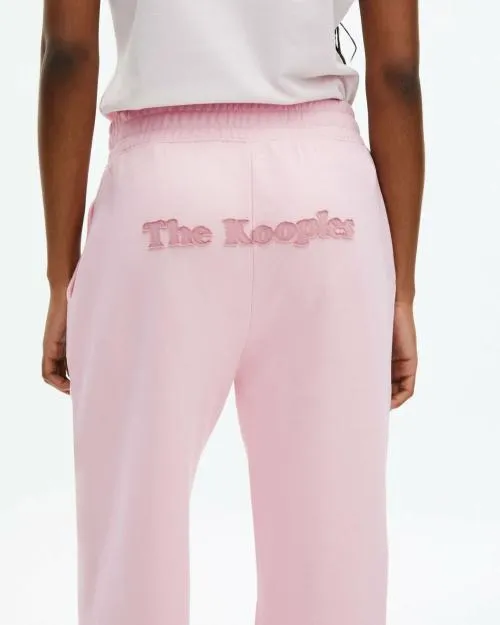 Women Trousers and Jeans The Kooples Pink Logo Joggers Lila