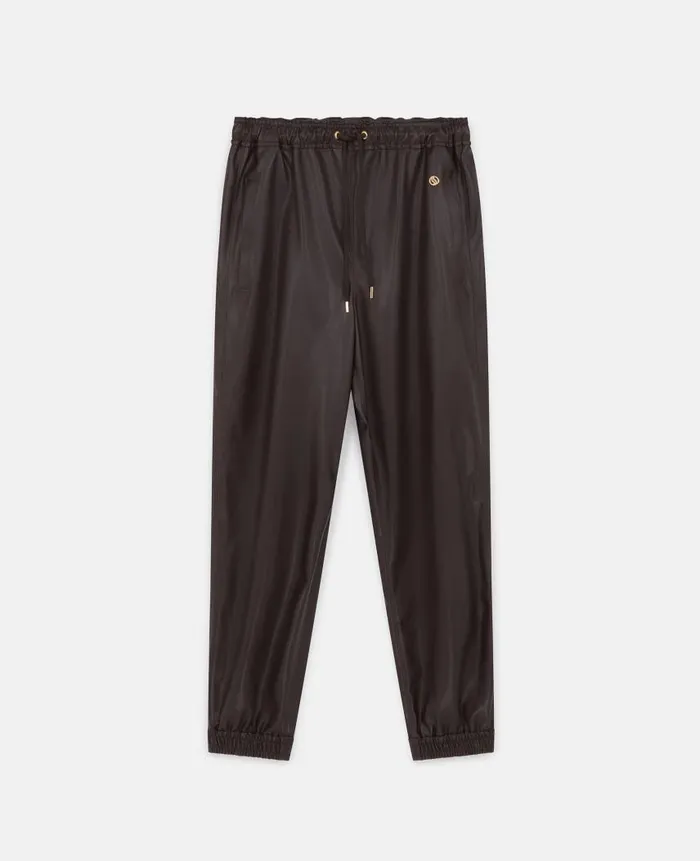 Women Trousers And Shorts Stella McCartney Drawstring Alter Mat Sweatpants Dark Chocolate Brown Women Trousers And Shorts Stella McCartney Drawstring Alter Mat Sweatpants Dark Chocolate Brown