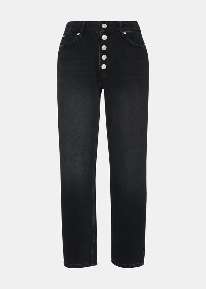 Women Trousers Whistles Black Authentic Hollie Button Jean