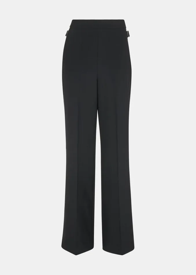 Women Trousers Whistles Black Sienna Wool Blend Trouser