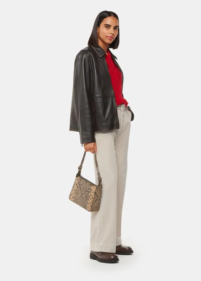 Women Trousers Whistles Cream Wide Leg Cord Jean