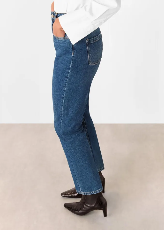 Women Trousers Whistles Denim Authentic Column Leg Jean
