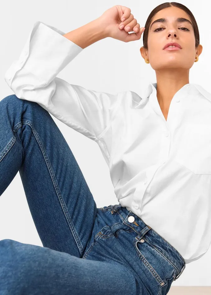 Women Trousers Whistles Denim Authentic Column Leg Jean