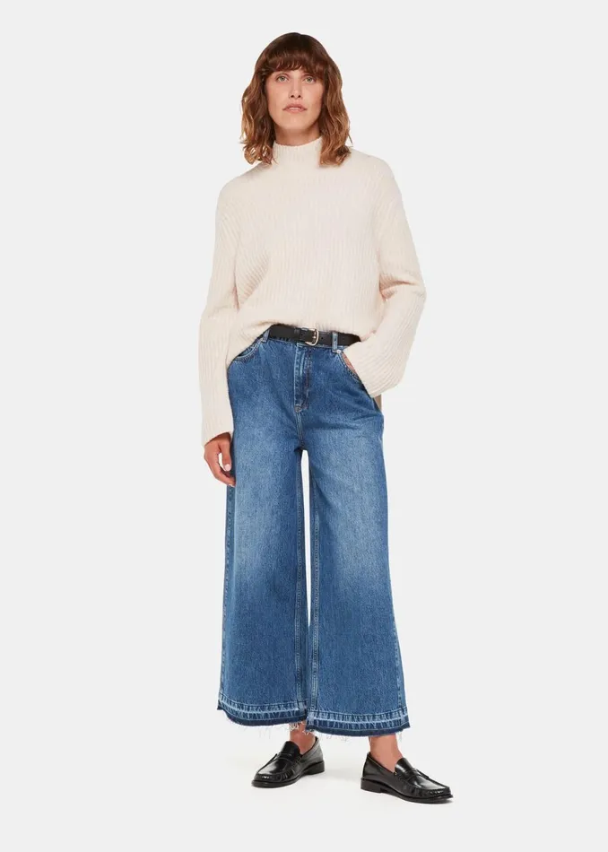 Women Trousers Whistles Denim Authentic Raw Hem Jean