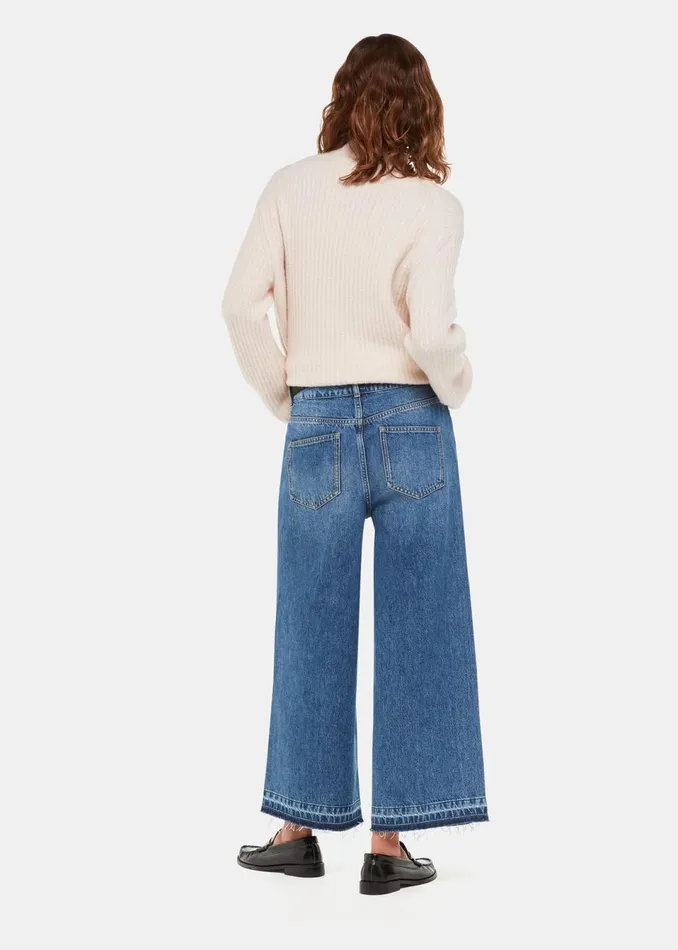 Women Trousers Whistles Denim Authentic Raw Hem Jean