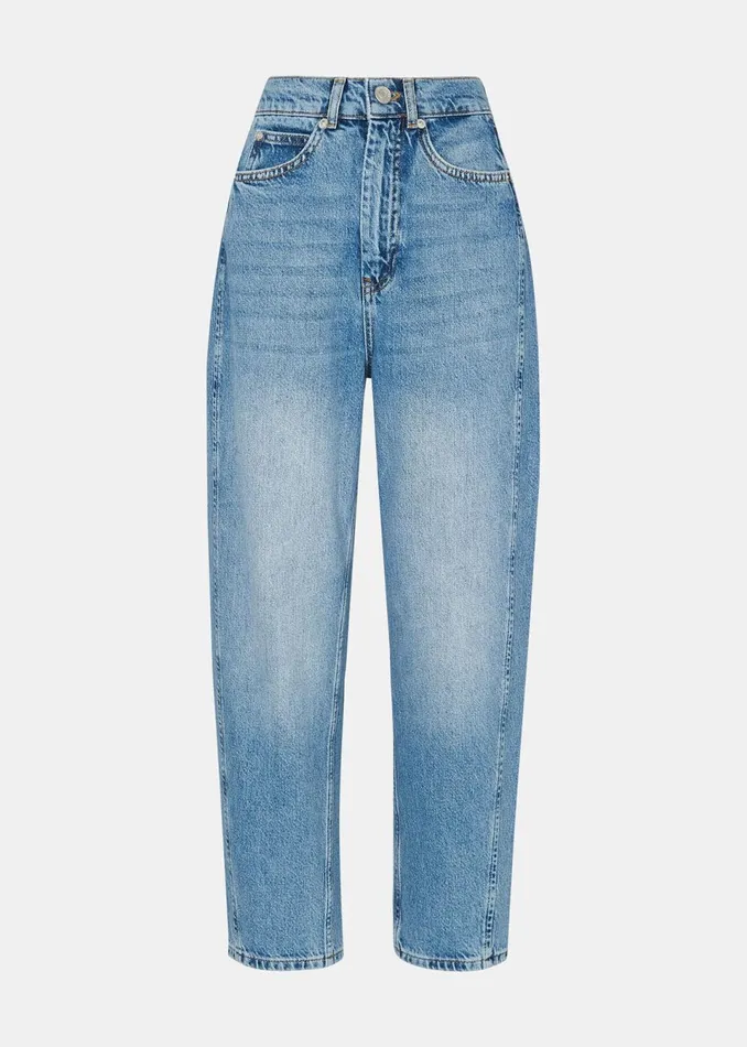 Women Trousers Whistles Light Wash Authentic Barrel Leg Jean