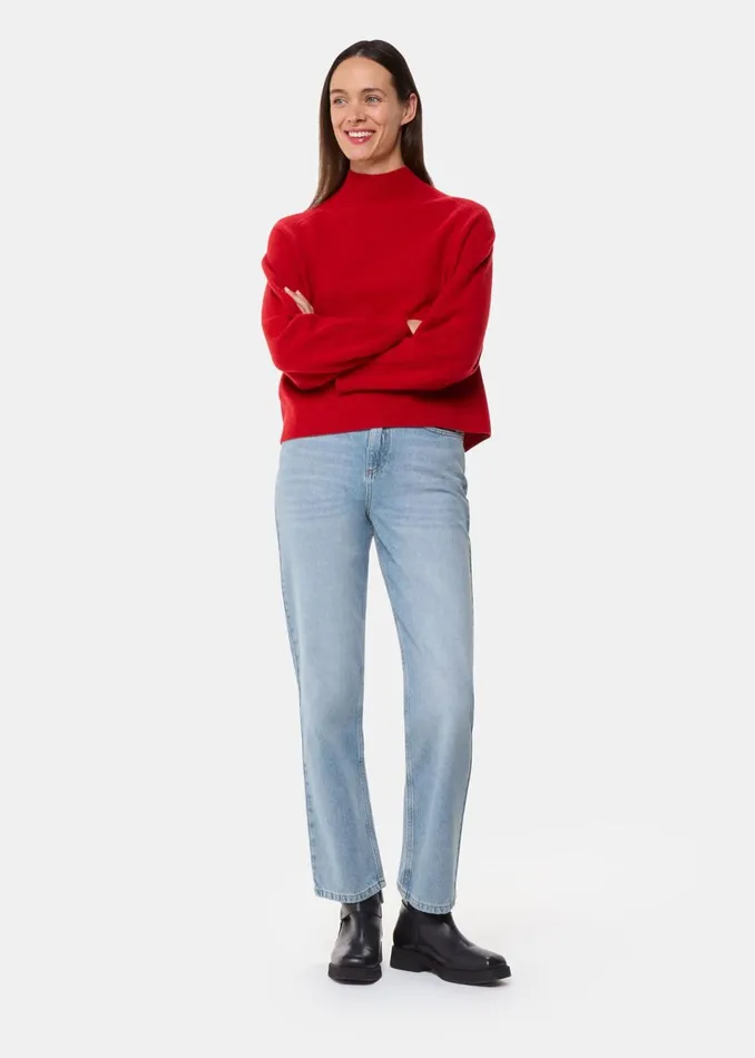 Women Trousers Whistles Light Wash Authentic Column Leg Jean