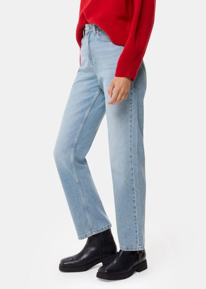 Women Trousers Whistles Light Wash Authentic Column Leg Jean