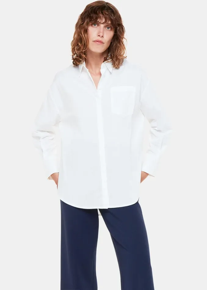 Women Trousers Whistles Navy Camilla Wide Leg Trouser