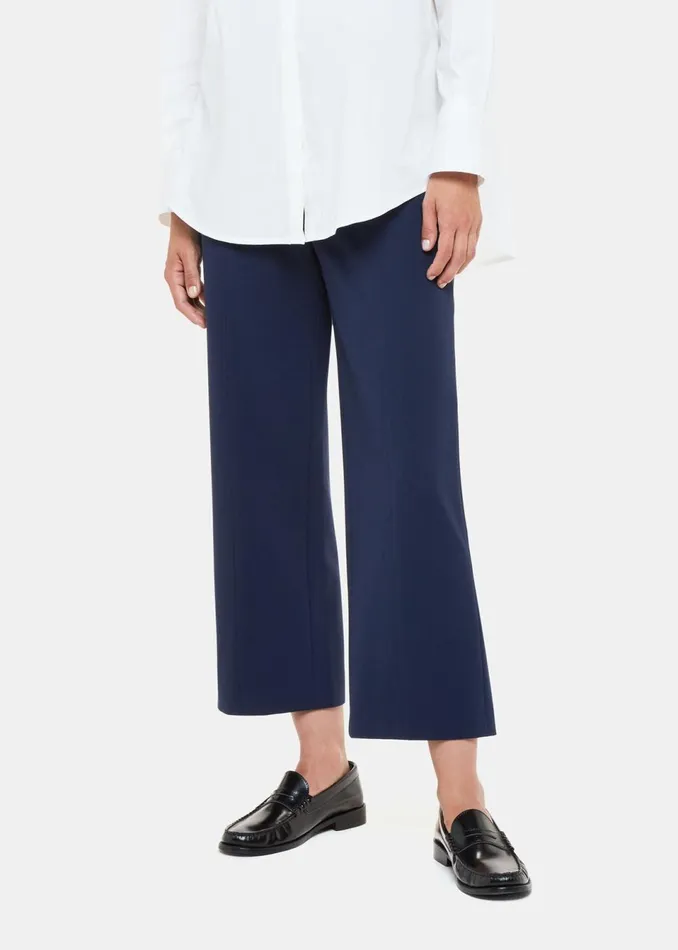 Women Trousers Whistles Navy Camilla Wide Leg Trouser
