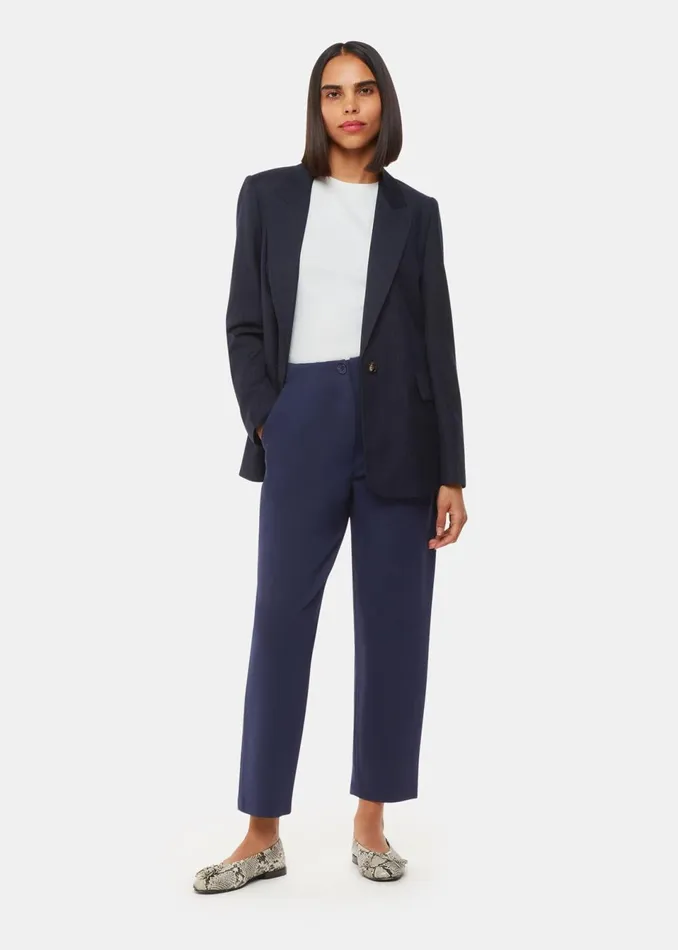 Women Trousers Whistles Navy Lila Ponte Trouser