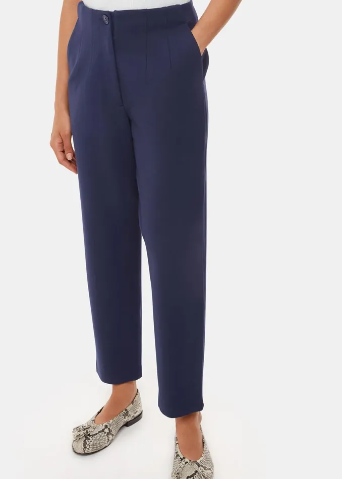 Women Trousers Whistles Navy Lila Ponte Trouser
