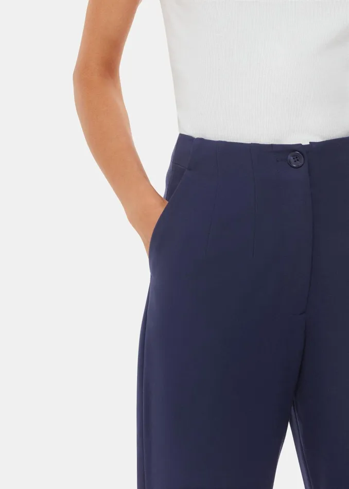 Women Trousers Whistles Navy Lila Ponte Trouser
