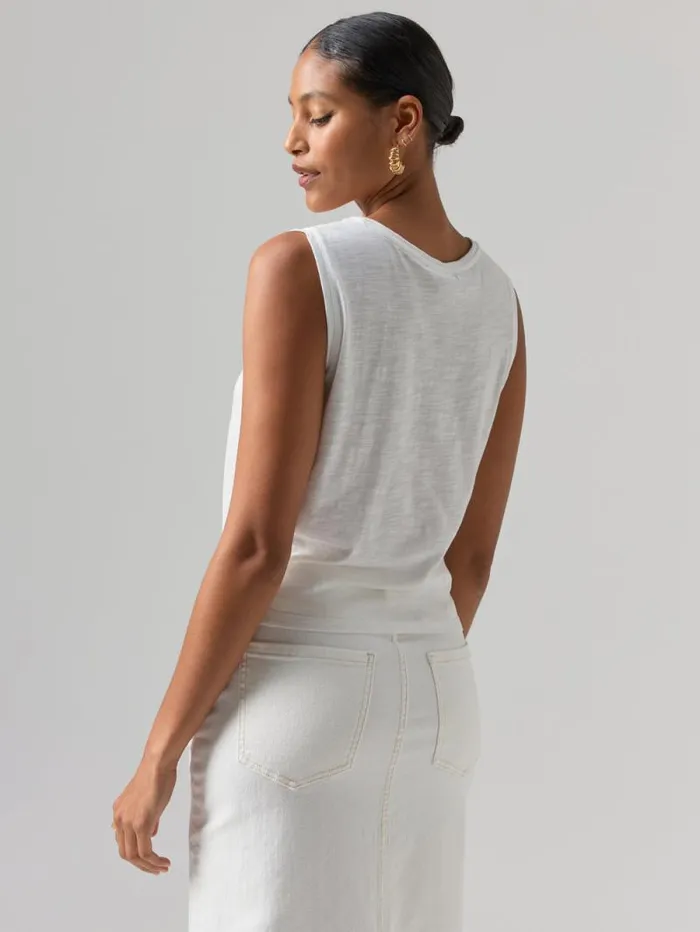 Women Twisted Tank White Sanctuary Clothing Tees and Tops