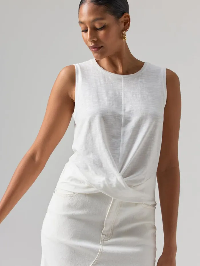 Women Twisted Tank White Sanctuary Clothing Tees and Tops