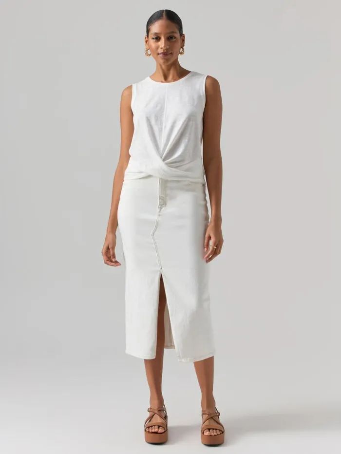Women Twisted Tank White Sanctuary Clothing Tees and Tops