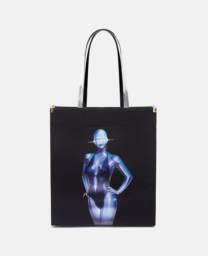 WomenUnisex Tote Bags Stella McCartney Sexy Robot Graphic Organic Cotton Canvas Tote Bag Ultra Black WomenUnisex Tote Bags Stella McCartney Sexy Robot Graphic Organic Cotton Canvas Tote Bag Ultra Black