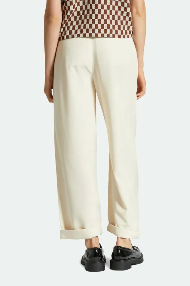 Women Victory Trouser Pant White Smoke Brixton Pants
