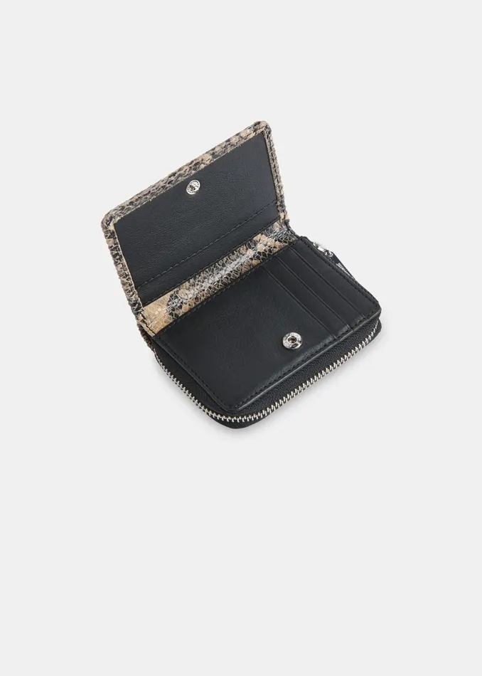 Women Wallets and Cardholders Whistles Multicolour Koa Snake Compact Purse