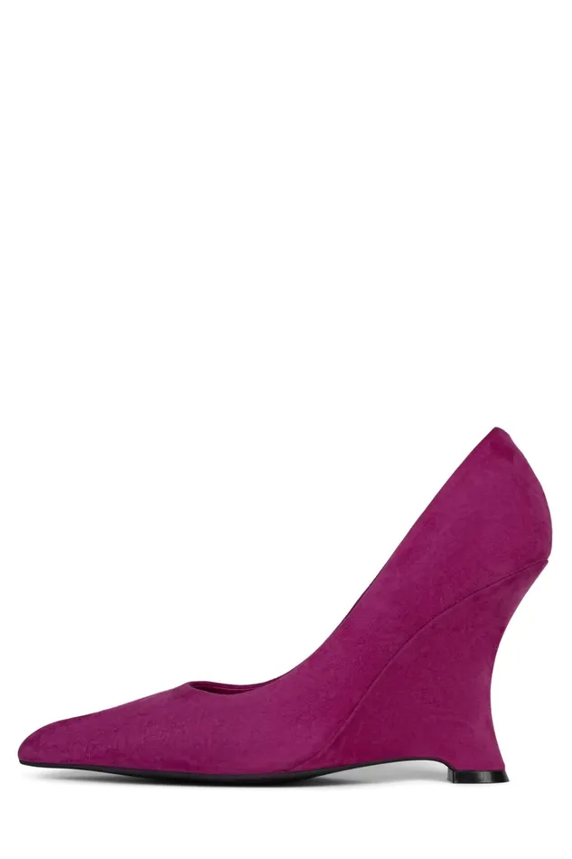 Women Wedge Jeffrey Campbell INTRIGUED Fuchsia Suede
