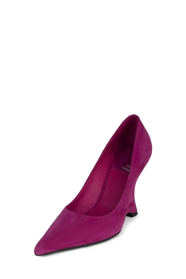 Women Wedge Jeffrey Campbell INTRIGUED Fuchsia Suede