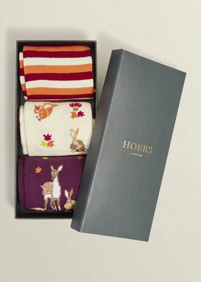 Women Woodland Sock Set Multi Hobbs Socks and Tights