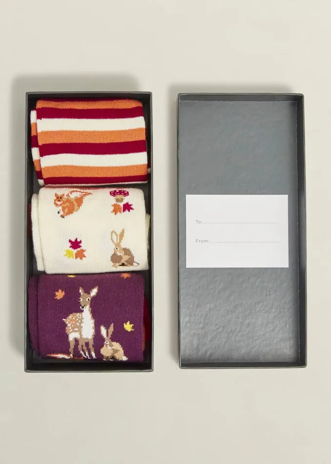 Women Woodland Sock Set Multi Hobbs Socks and Tights