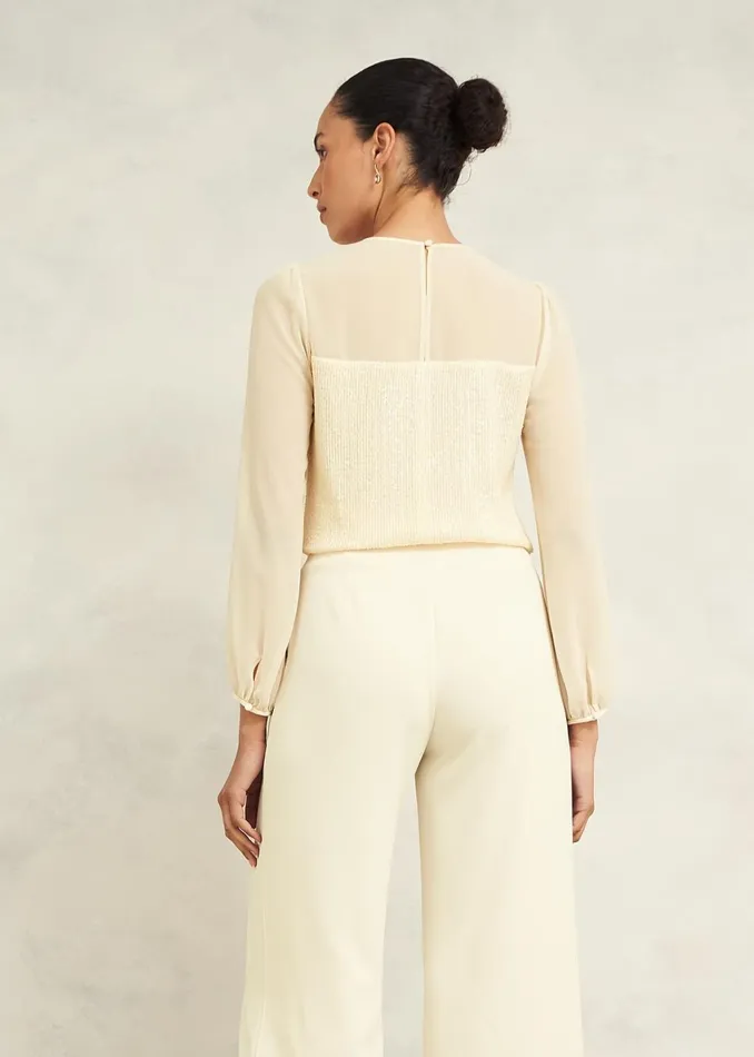 Women Zariah Sequin Top Buttercream Hobbs Tops