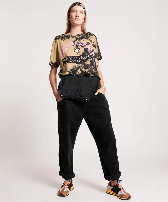 WORN BLACK STANTON ST OVERALLS Women One Teaspoon Denim Jumpsuits WORN BLACK STANTON ST OVERALLS Women One Teaspoon Denim Jumpsuits