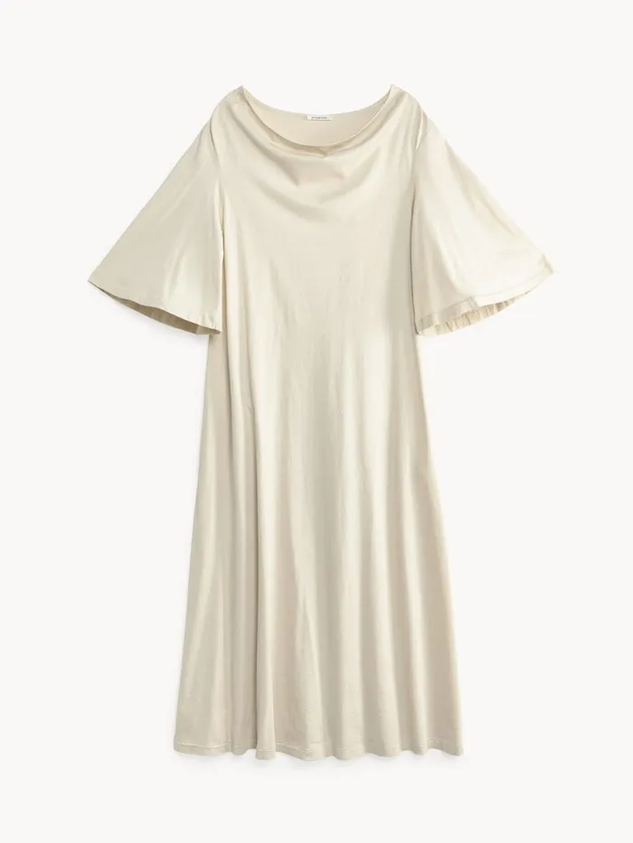 Yalia Maxi Dress Oyster Gray Women By Malene Birger Dresses